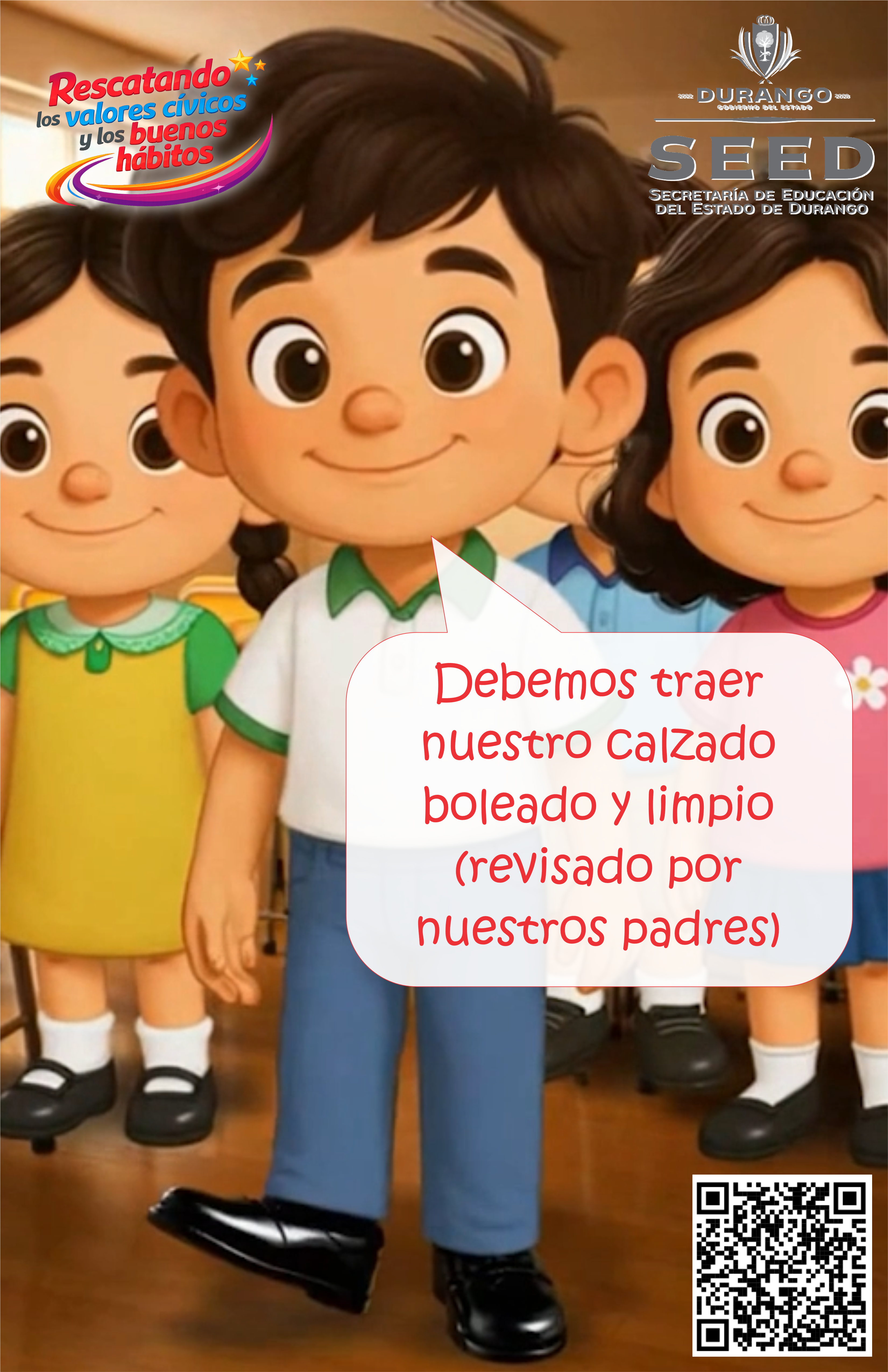 Calzado boleado y limpio