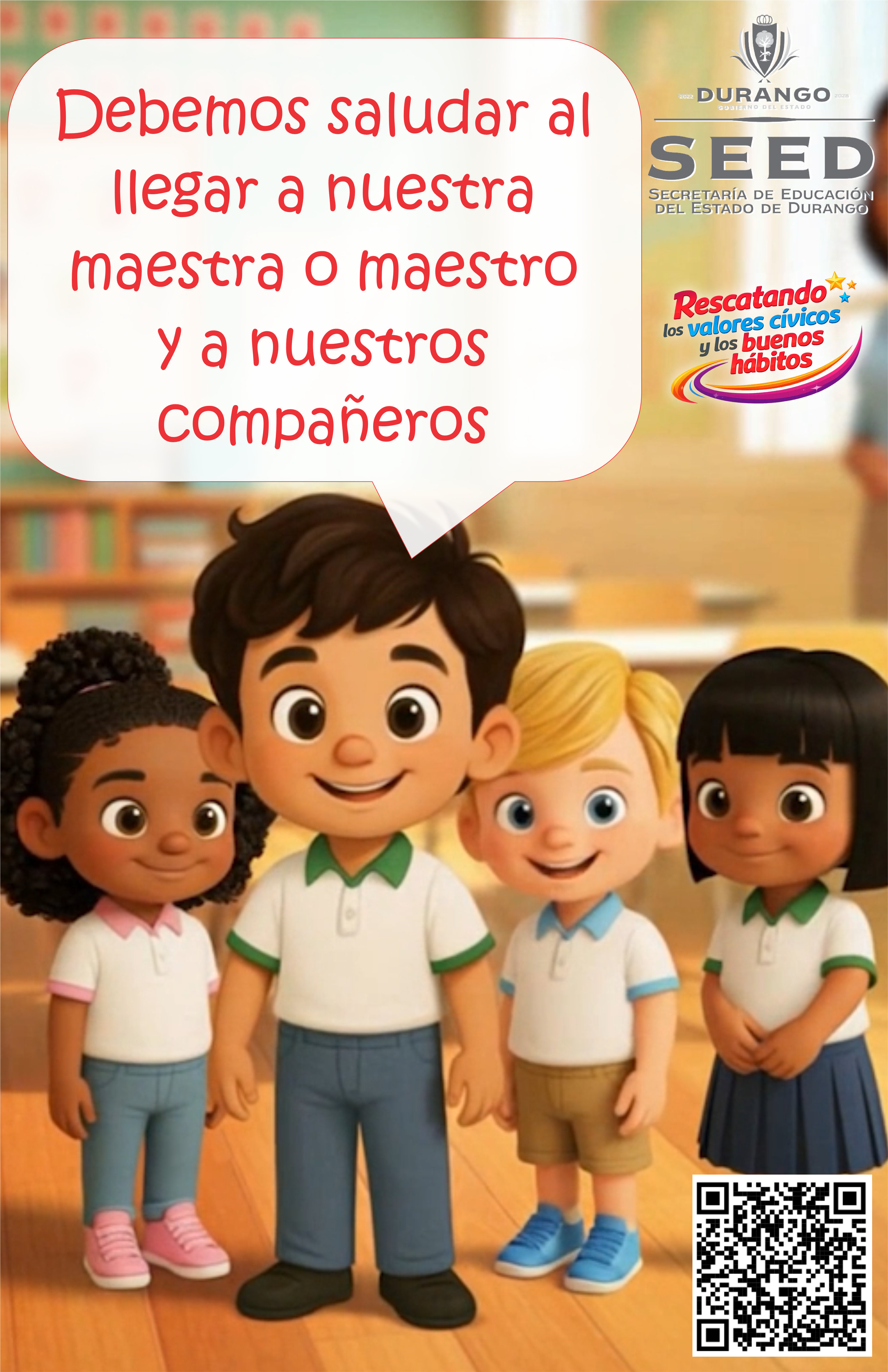 Saludo a maestros y compañeros